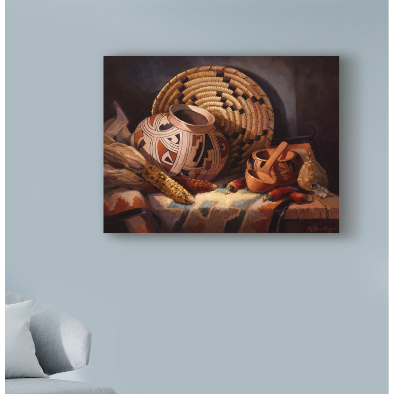 « casa grande pot », reproduction d’impression sur toile tendue, H 24 po x l 32 po x P 2 po