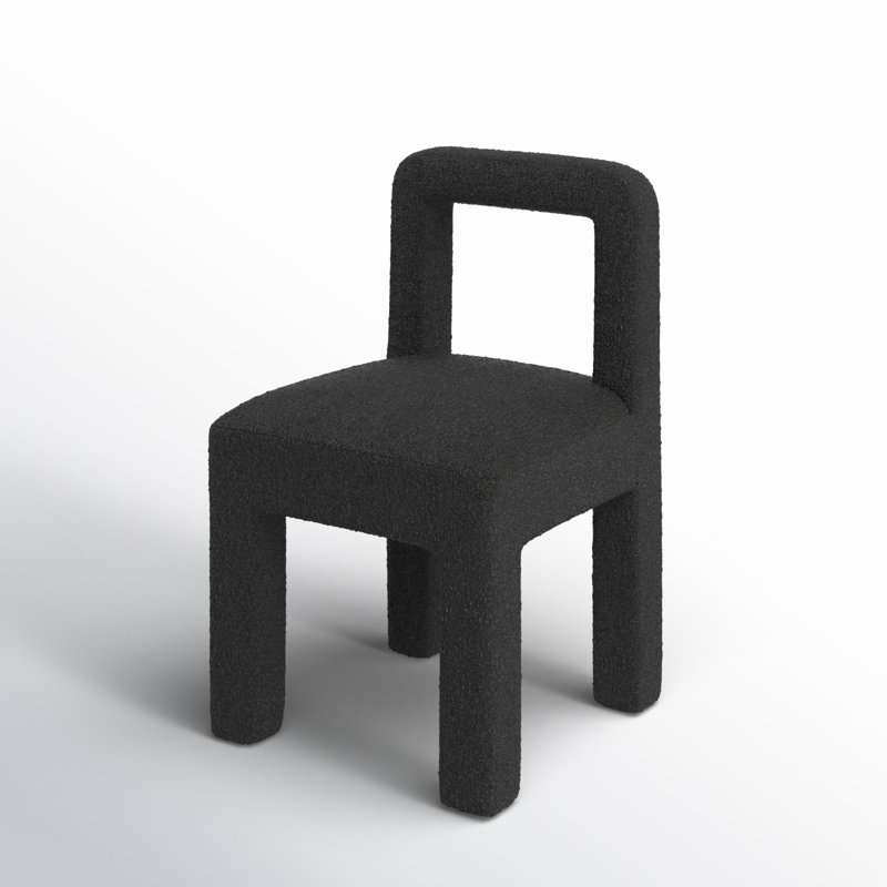 Chaise de salle à manger Blitz Boucle, Bouclé noir
