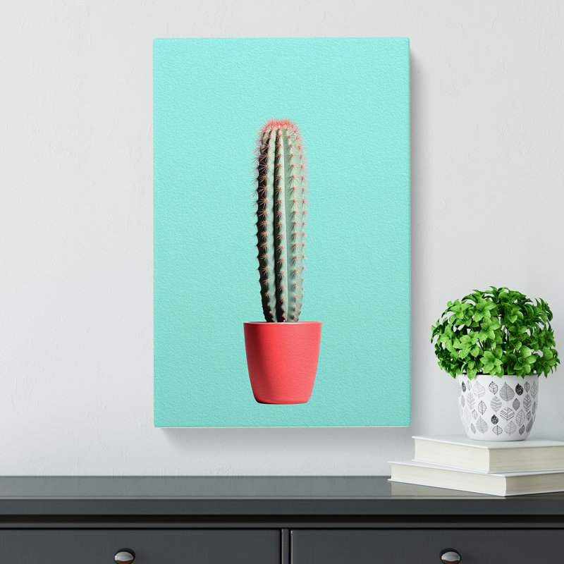 Cactus Minimalism No.2 - Wrapped Canvas, 50cm H x 35cm W x 3cm D