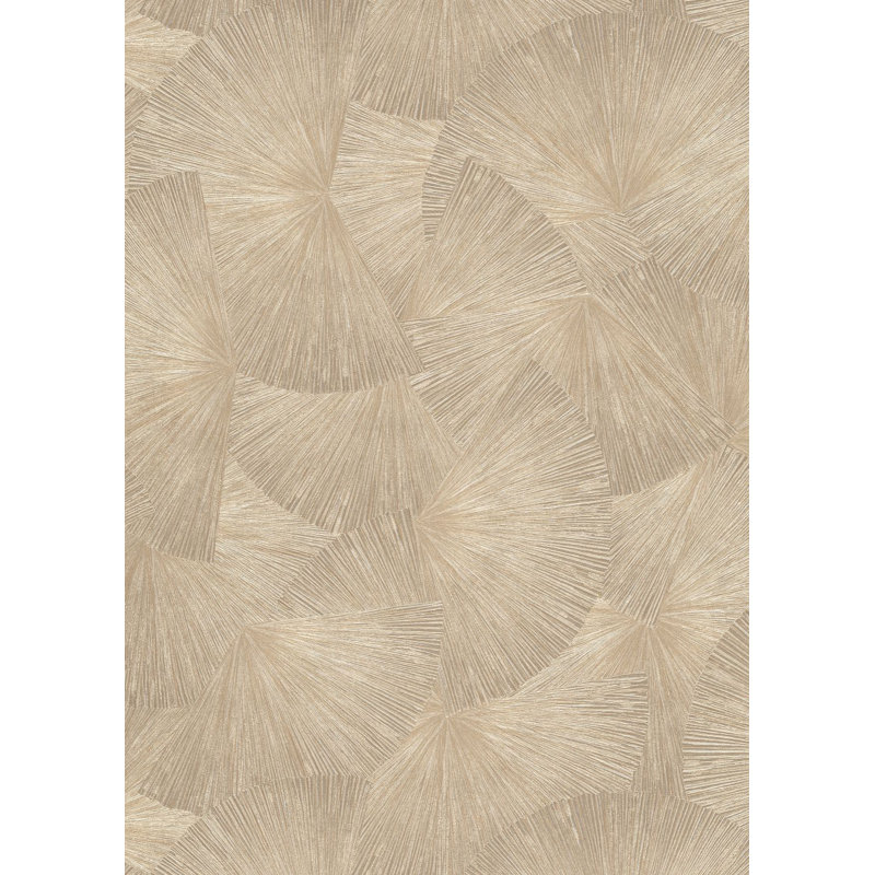 Rouleau de papier peint texturé L 33 pi x l 21 po, Brun clair / matelassé