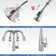 Bari Pull Down Single Handle Kitchen Faucet with Soap Dispenser