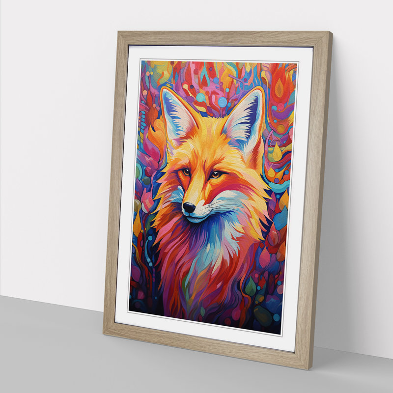 Single Picture Frame Print on Wood, 46cm H x 34cm W, Oak Framed