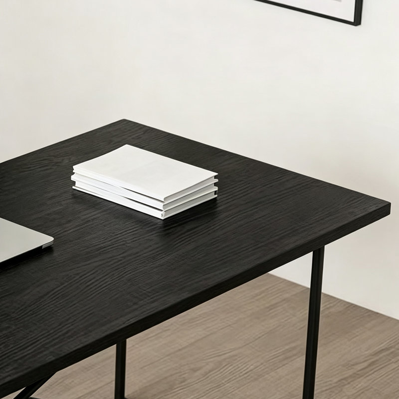 Bureau en bois massif de style Bauhaus, H 29,52 po x l 55,11 po x P 23,62 po