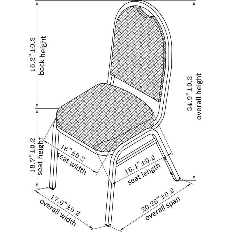 Metal Stackable Banquet Chair, Blueberry