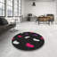 Tapis noir tissé à la machine-1981160690