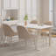 Modern White Rectangular Solid Wood Dining Table-685486042