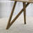 Dafne 70" Rectangular Walnut Oak Geometric Cross Base Dining Table