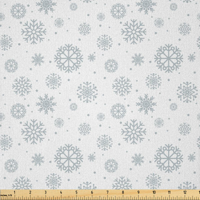 Aliesa Elaborate Snowflake Motifs Fabric