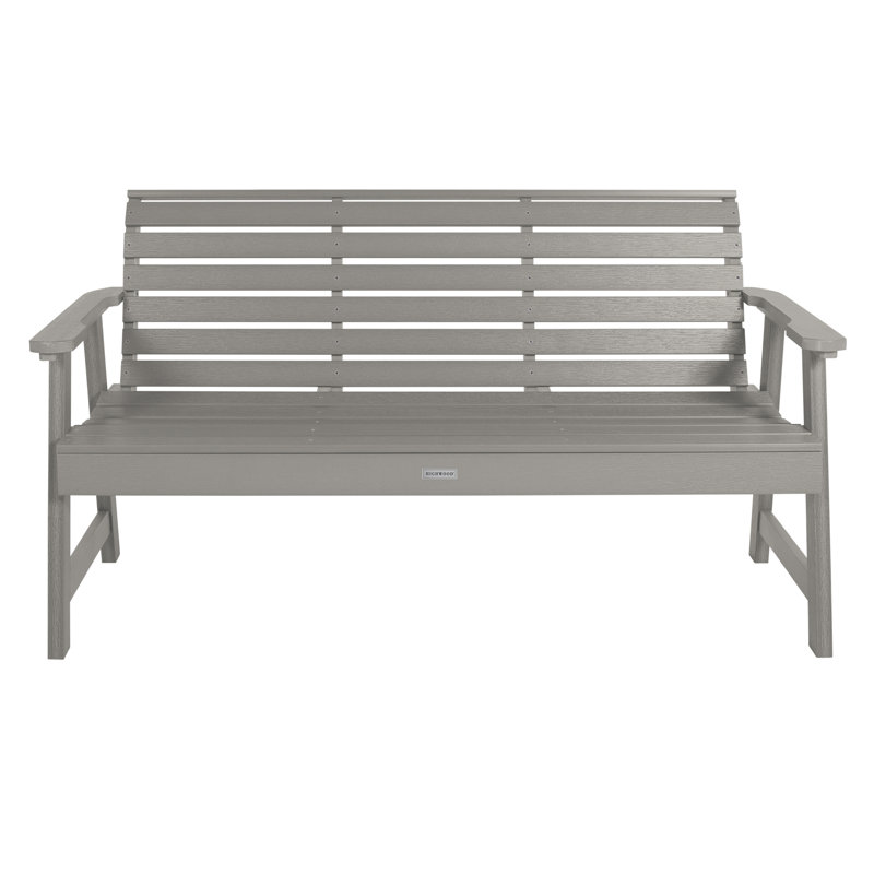 Banc de jardin en plastique Midwest, H 35 po x l 64 po x P 25 po, Gris havre