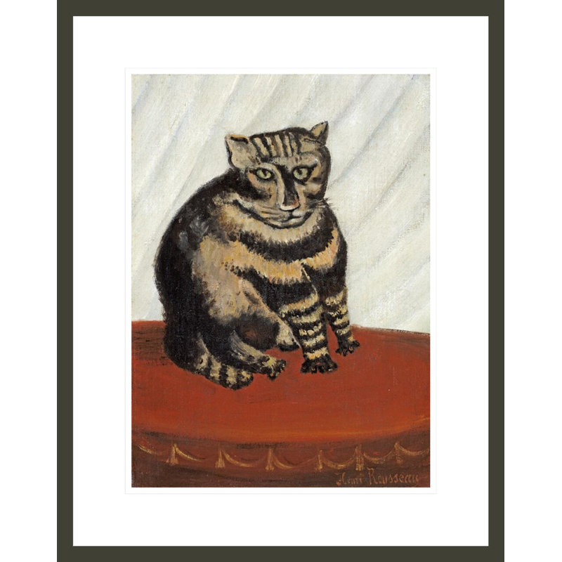 «The Tabby» par Henri Rousseau, impression giclée sur cadre, H 21,75 po x l 17,3 po