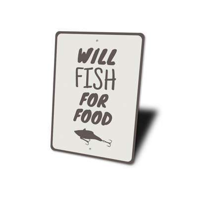 Enseigne de pêche au leurre en aluminium