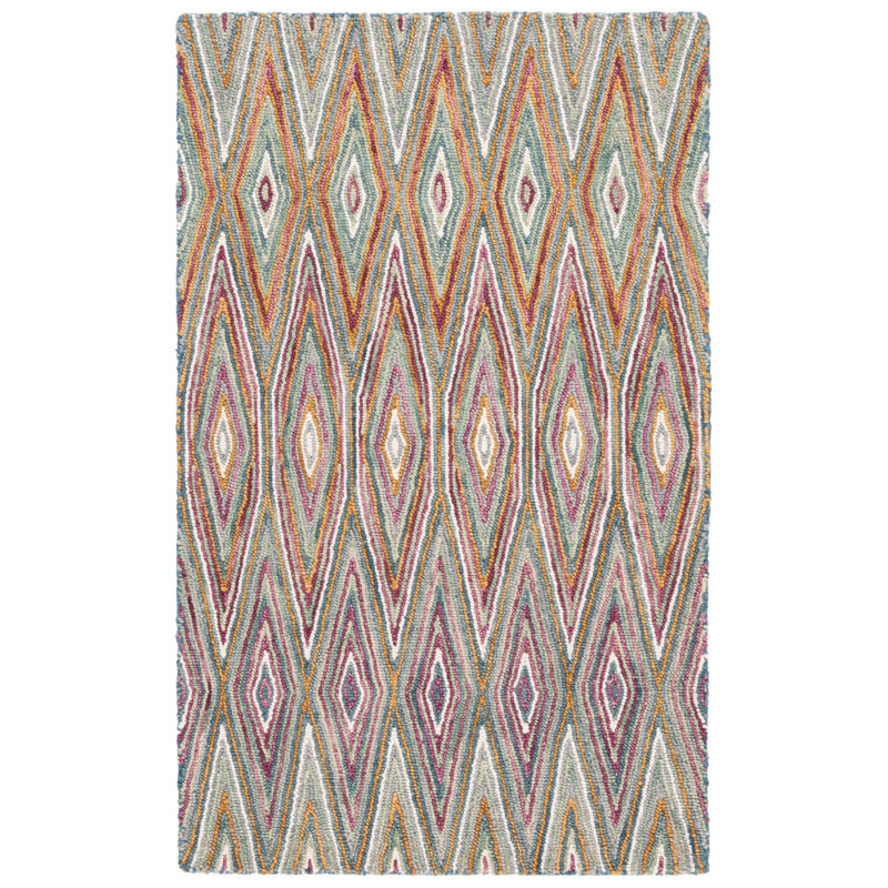 Serra Hand Tufted Wool Geometric Rug, Rectangle 3' x 5'