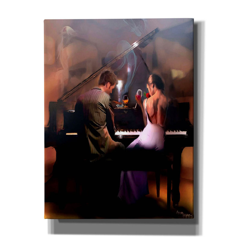 Red Barrel Studio «Cigar Bar Love» par Murray Henderson, reproduction d'art sur toile, H 16 po x l 12 po x P 0,75 po