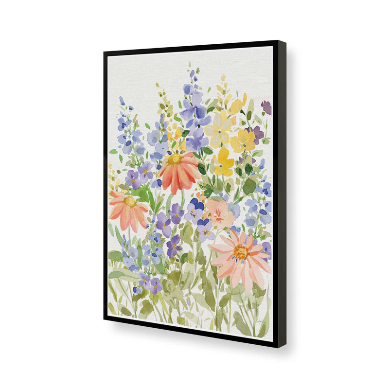 «Spring Celebration VII» par Katrina Pete, reproduction d'art, H 16 po x l 12 po, Noir
