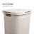  60L Slim Laundry Hamper, Clothes Basket, Lid, Wicker Style, Plastic-73408767