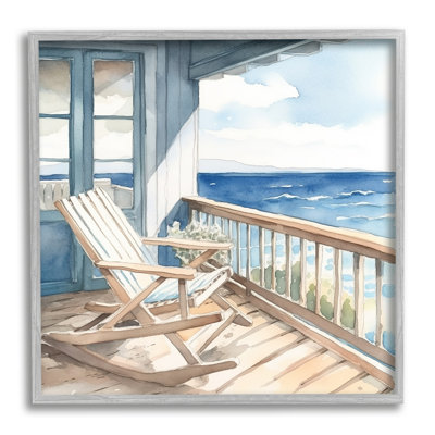 Vue sur le porche en bord de mer par LSR Design Studio