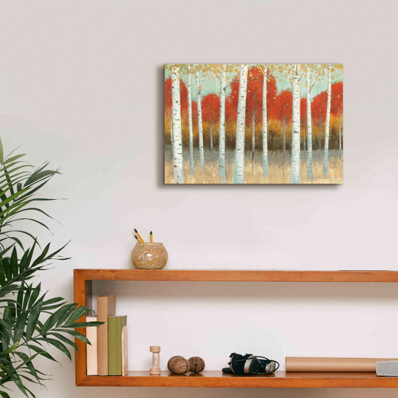 «Fall Promenade I» par James Wiens, art mural sur toile, H 12 po x l 18 po x P 0,75 po