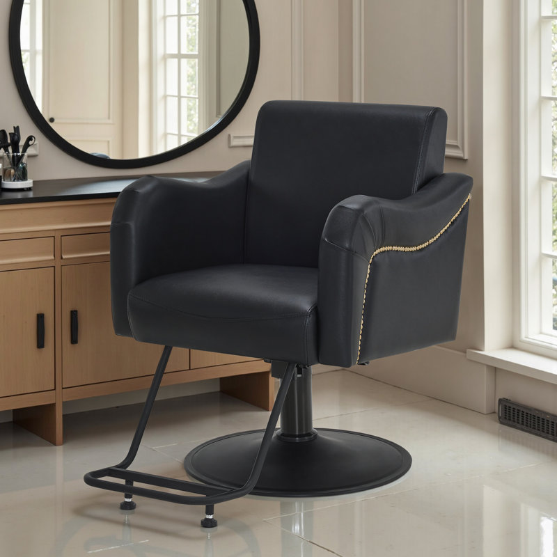 Fauteuil de coiffeur à pompe hydraulique pour coiffeur, fauteuil de coiffeur en similicuir