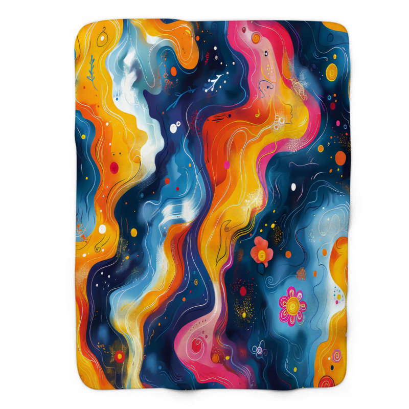 Whimsy Art - 1 Piece Premium Blanket, Queen