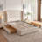 Velvet Tufted Wingback Platform Bed, 2 Storage Drawers, Sprung Slats, No Box Spring Needed-1556979381-1556979383
