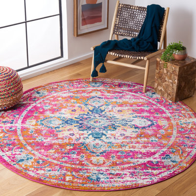 Demnan Area Rug In Pink & Orange