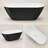 65 in. L x 29.5 in. W Black cUPC Certified Freestanding Multi-Layer Acrylic Deep Soaking Bathtub with Center Drain and Overflow