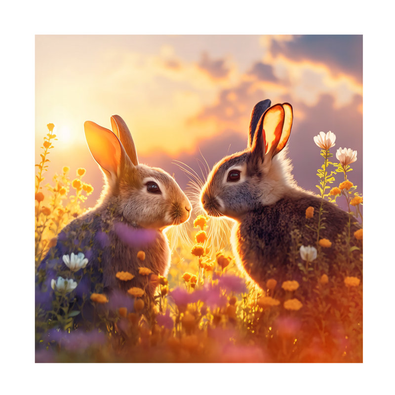 Animaux, animaux des bois 38 sur toile, H 18 po x l 18 po x P 2 po