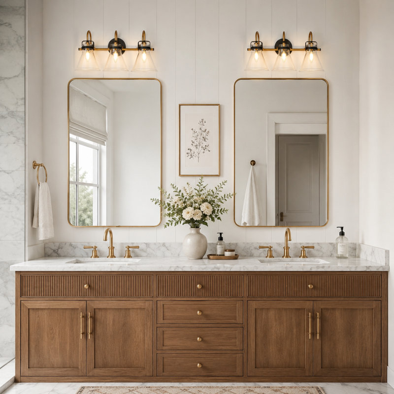 Elsa Dimmable Gold Vanity Light, 3