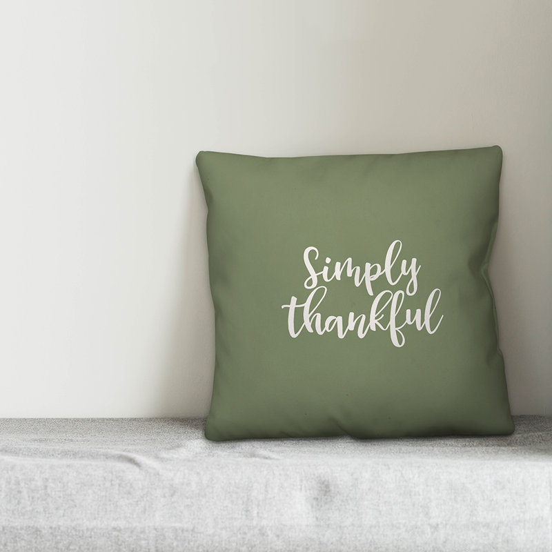 Reversible Throw Pillow, Green, Pillow Cover
