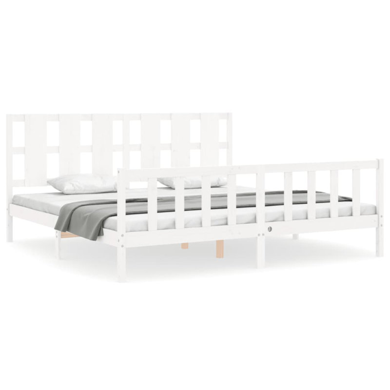 Bed Frame with Headboard, Super King (6'), Black
