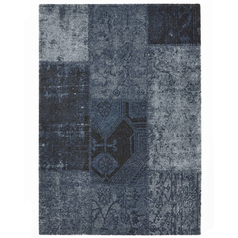 Tapis bleu Paske, 6 pi 7 po x 9 pi 6 po