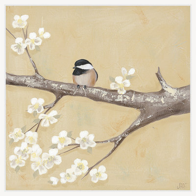 « doux oiseaux ii », reproduction d’art encadrée