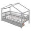 Lit simple en bois avec deux tiroirs-499134944