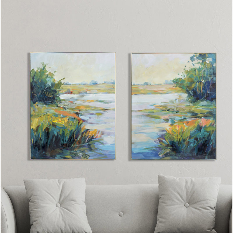 « Marsh Colors », ensemble de 2 reproductions de photos encadrées sur papier