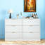 Commode moderne à 6 tiroirs avec motif ondulé avec un style minimaliste et une fabrication durable-1215660197
