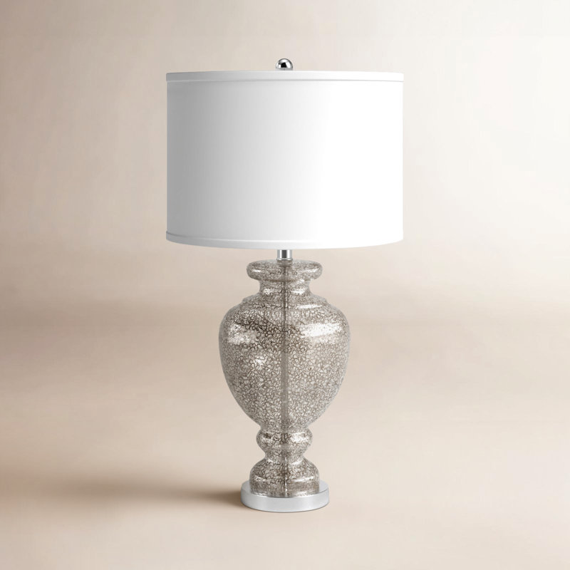 Lampe de table en verre mercurisé de 28 po Briggs, Verre mercuré, 1