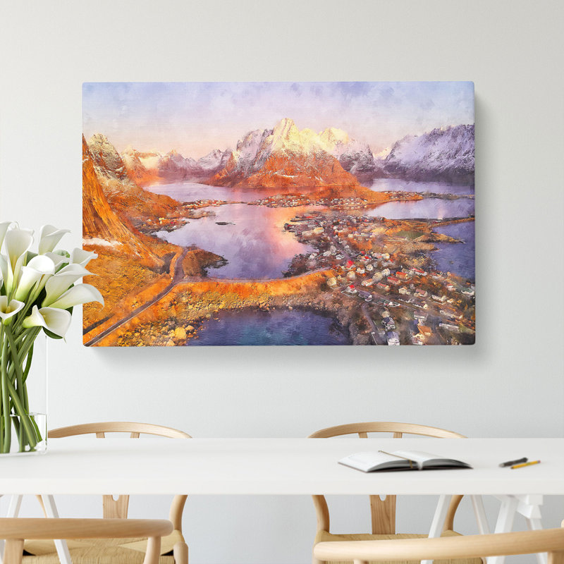 Reine In Norway - Wrapped Canvas Painting, 35cm H x 50cm W x 3cm D