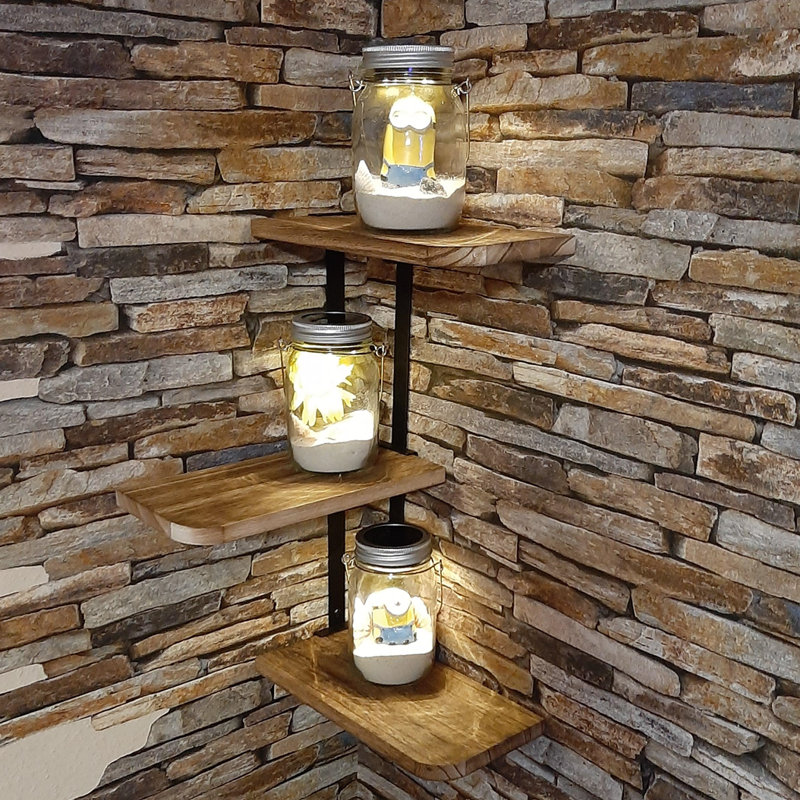 Radegund 3 Piece Solid Wood Floating Shelf