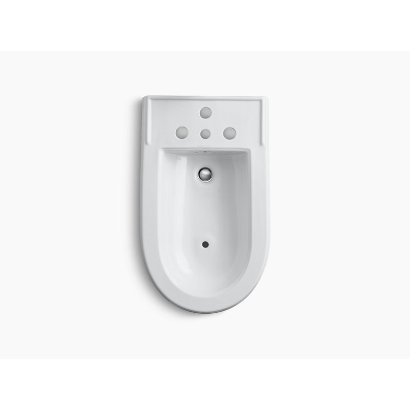 Memoirs Vertical Spray Bidet with 4 Faucet Holes, White