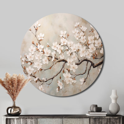 Arvilla - art floral rond en métal