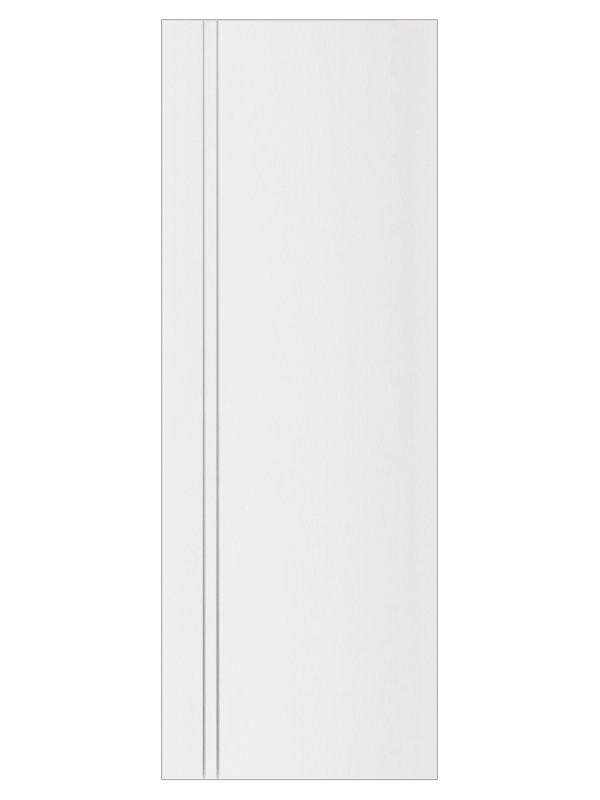 Porte intérieure stratifiée moderne blanc doux Glam G-Pro 002 seulement 28 po x 84 po, 28 po x 84 po, Blanc doux