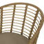 Chaise pivotante d'extérieur, coussins d'eau, 22,26 P x 22,27 po 29,91 H, assemblage requis, structure en forme de baignoire brune et beige