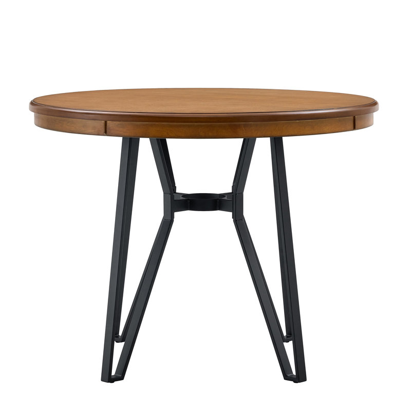 Table de bar ronde (frêne clair), Brun cendré