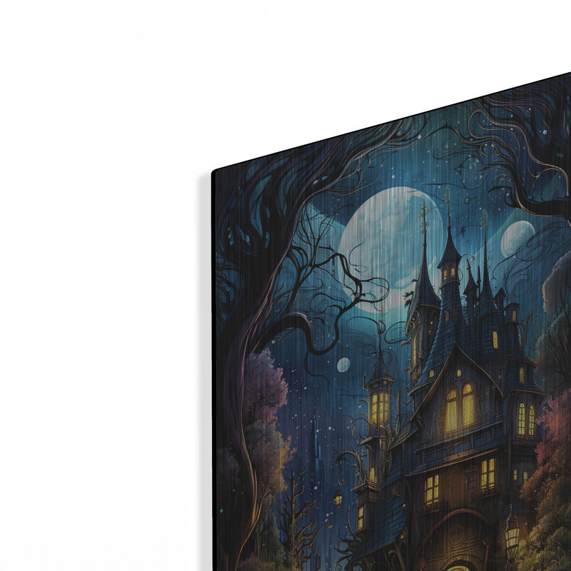 Art mural en métal Winston Porter «Enchanted Castle 2» par Momart, H 24 po x l 12 po