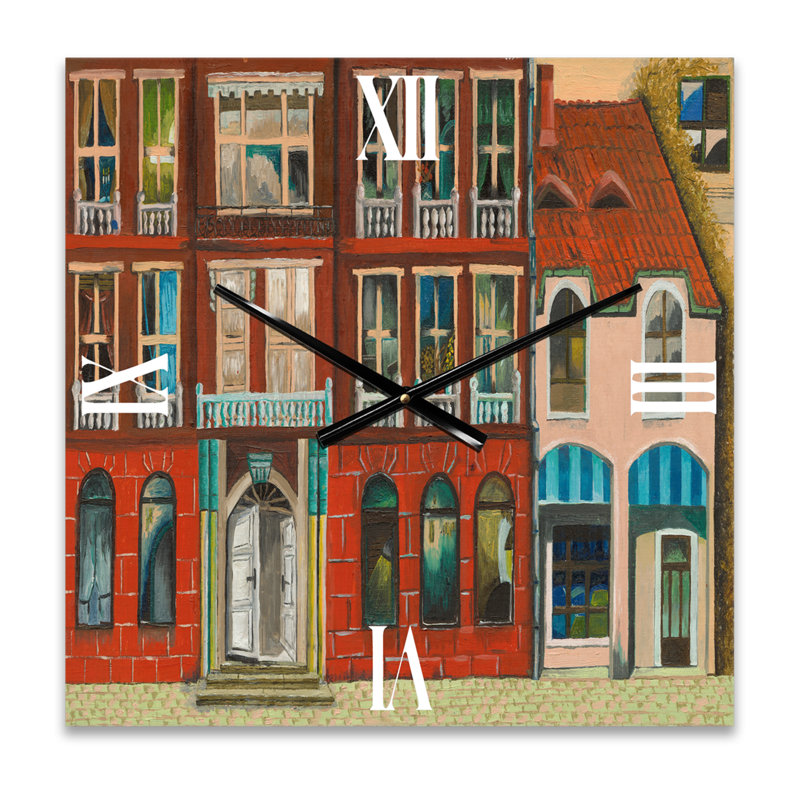Horloge murale de la façade rouge d'une boutique à Paris I - campagne française, Petit