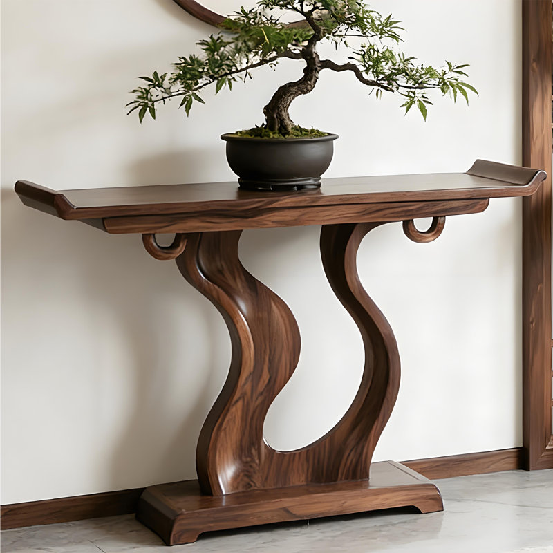 Nouvelle console en bois massif de style chinois, H 35,4 po x l 47,2 po x P 15,7 po