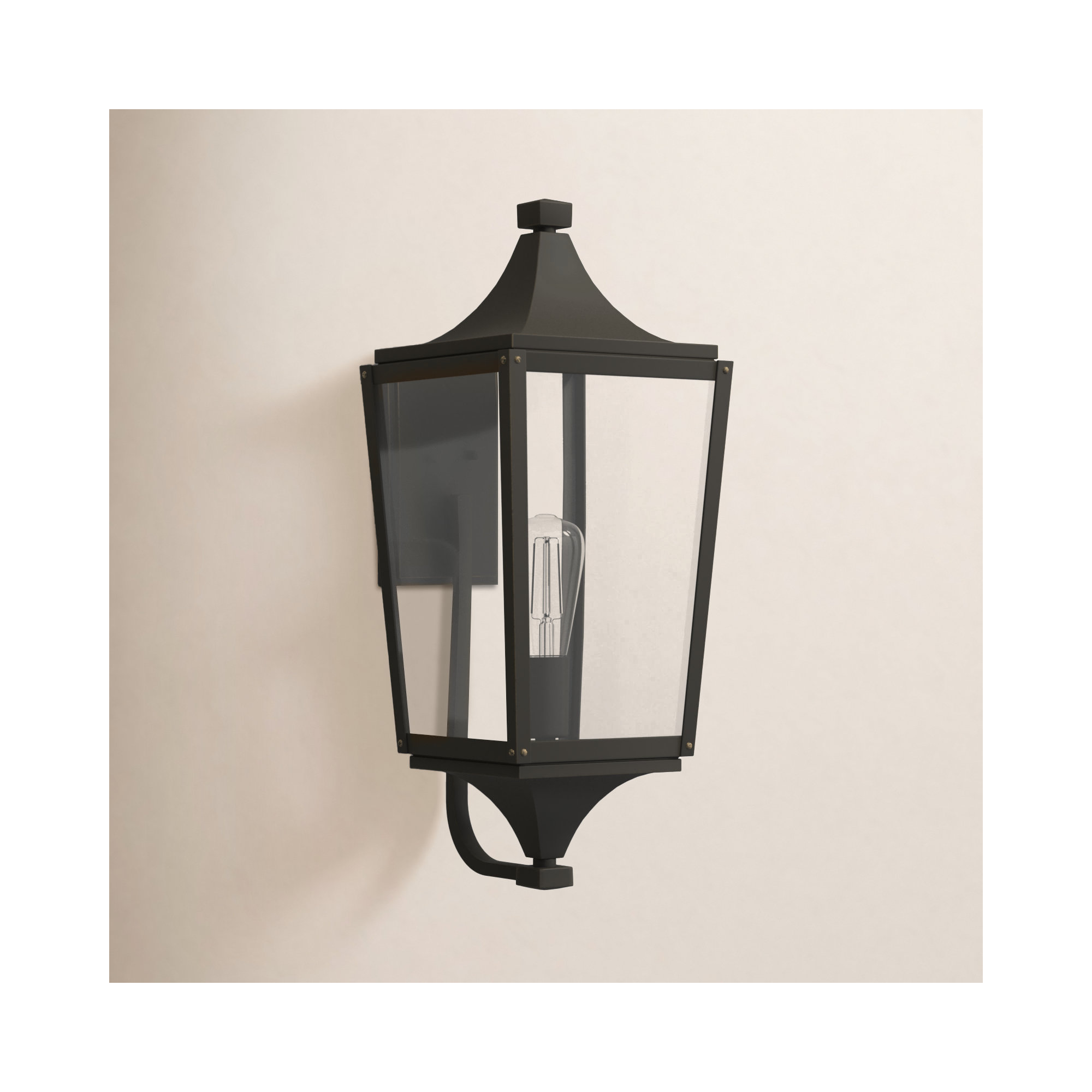 Omya Single Light Empire Outdoor Wall Light, 15.75'' H X 6.5'' W X 8'' D