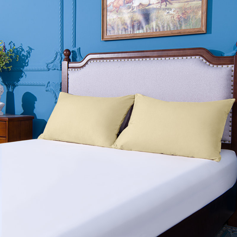 Taies d'oreiller de lit, 1800 taies d'oreiller en microfibre brossée avec fermeture à enveloppe - NTBAY, Standard, Kaki