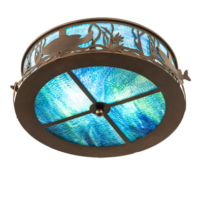 Eawood Glass Semi Flush Mount