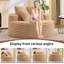 Chaise longue 54,5 po en velours côtelé rond sans assemblage-888746155